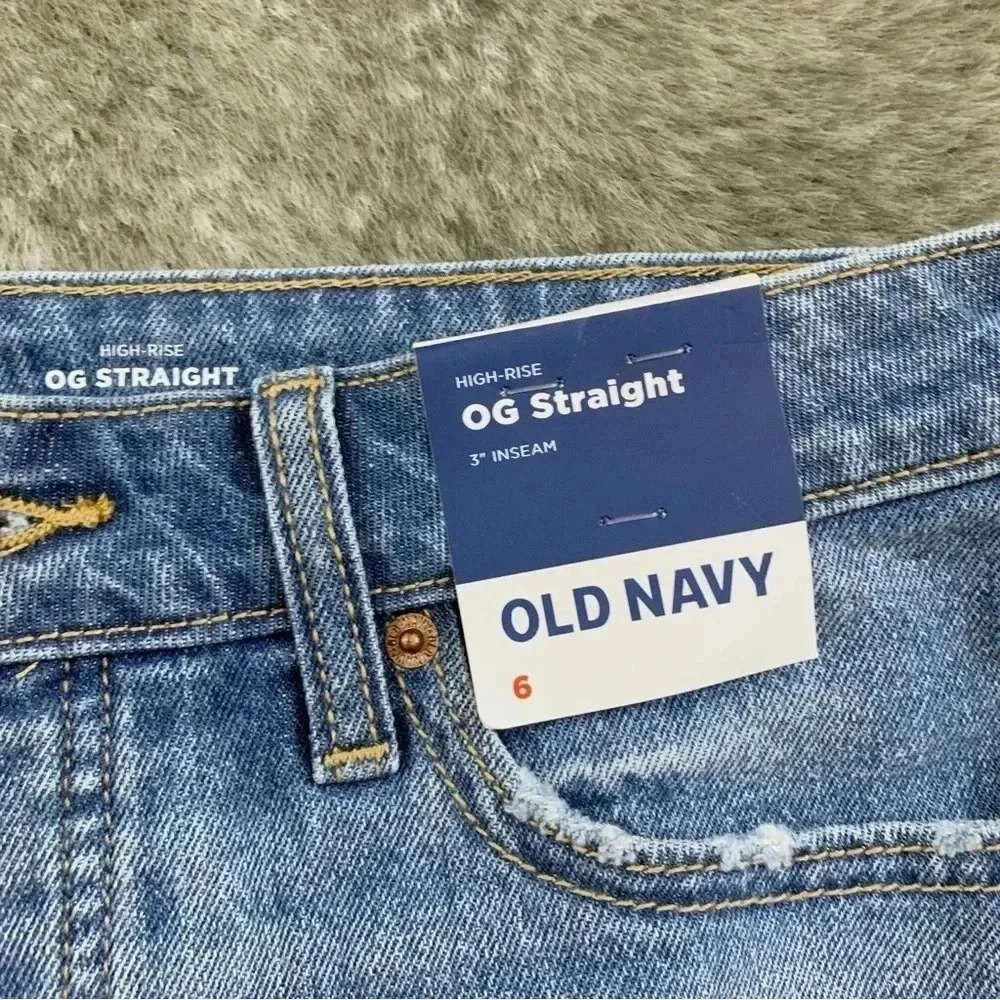 NWT High Rise OG Straight Denim Shorts - Picture 5 of 13